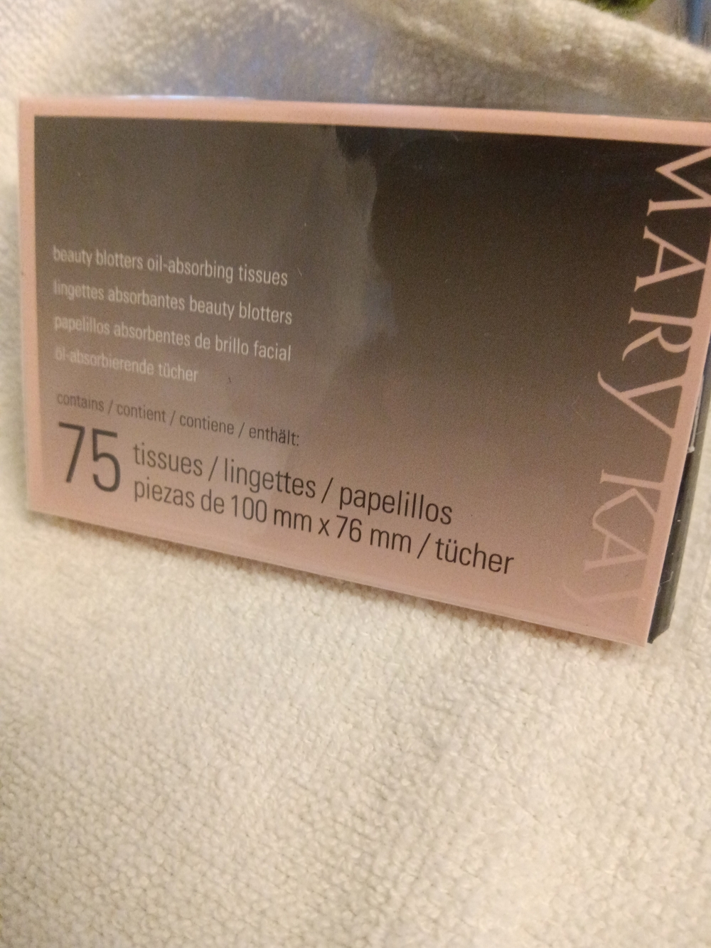 Mary Kay Beauty Blotters Oil Absorbing  Tissues Black Packaging